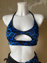 Image 5 of Cut Out Bikini Top Leo blue