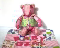 Image 3 of Ditsy Floral Pink Teddy Bear