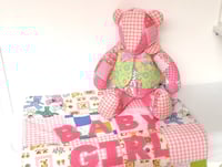 Image 2 of Ditsy Floral Pink Teddy Bear
