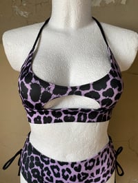 Image 5 of Cut Out Bikini Top Leo lilac