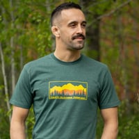 Image 3 of "Distance" Men's Tee - Heathered Forest Green