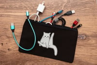 Anxiety Cat - Yoga Pose / Cat With Leg Up Zip Pouch