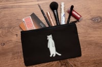 Anxiety Cat - Standing Cat Zip Pouch