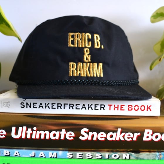 Image of Vintage 1990's Eric B. & Rakim Black and Gold Hip Hop Snapback Hat