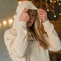 Image 4 of "Bolted" Women's Crop Hoodie - Bone