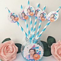 Image 1 of 6 Ms Rachel Inspired Party Straws,Ms Rachel Drinking Straws,Ms Rachel Table Decor