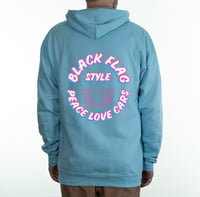 Image 3 of Black Flag Photography Style Peace Love Cars Hoodie (PRE ORDER)