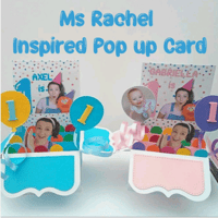 Image 1 of  Personalised Ms Rachel  Pop Up Card Box, Personalised Ms Rachel Centrepiece 