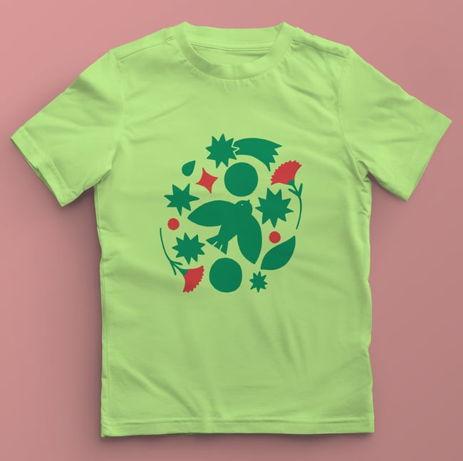 Green T-shirt for children