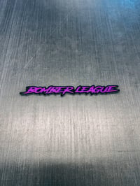 PURPLE VISOR STICKER - 16CM