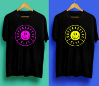 BLACK NEON SMILEY T-SHIRT