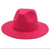 Image 9 of Fedora Hat Women Men Wide Brim 