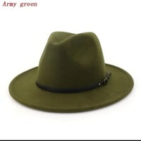 Image 11 of Fedora Hat Women Men Wide Brim 