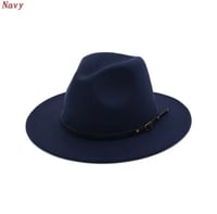 Image 12 of Fedora Hat Women Men Wide Brim 