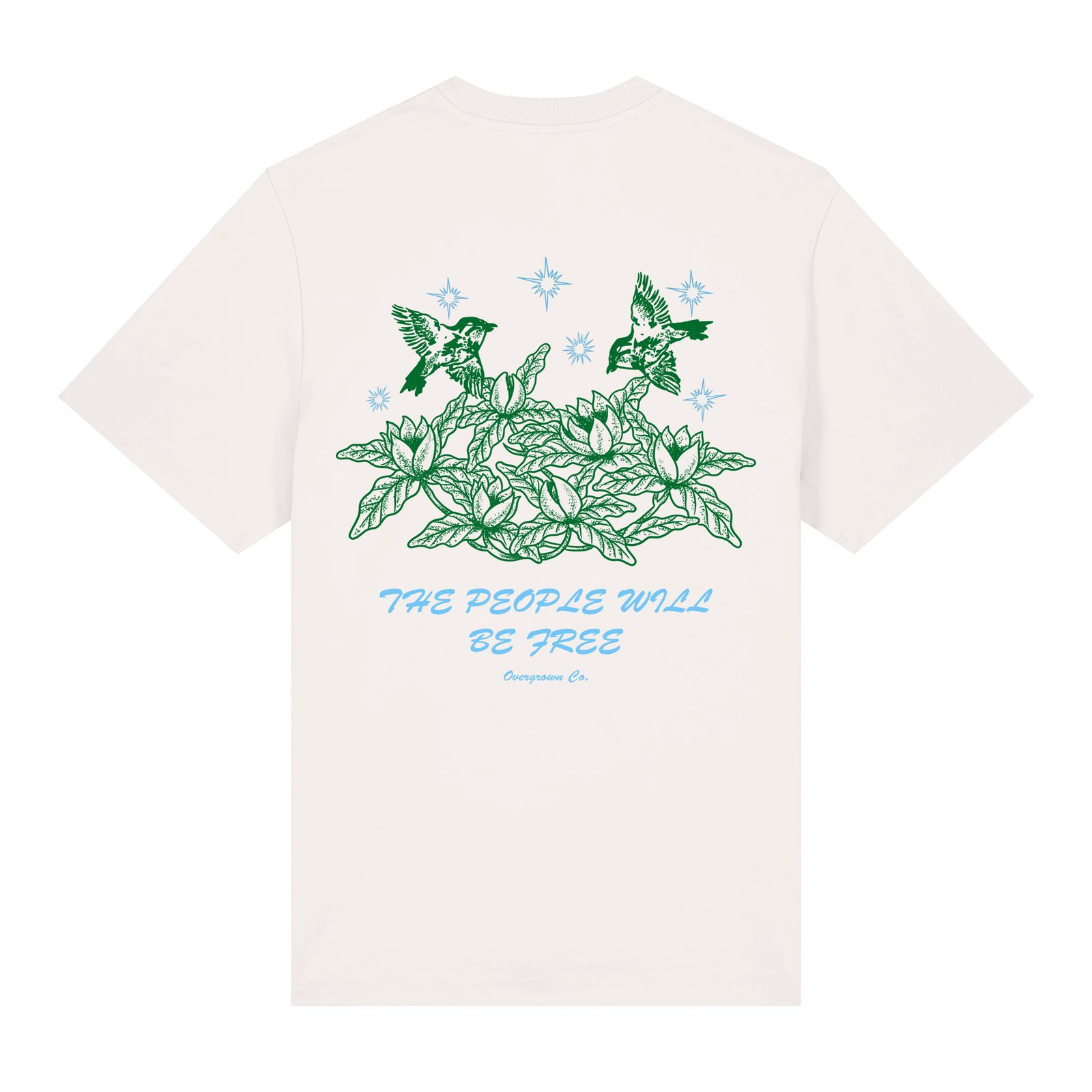 Freedom' Tee in Off White | Overgrown.Co