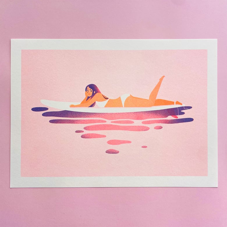 Image of Longboarder A4 Risograph