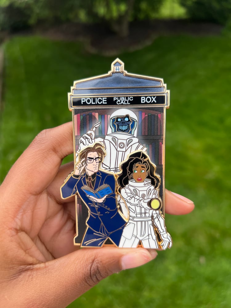 Image of Tardis Pins Silence in the Library minor flawed extras 