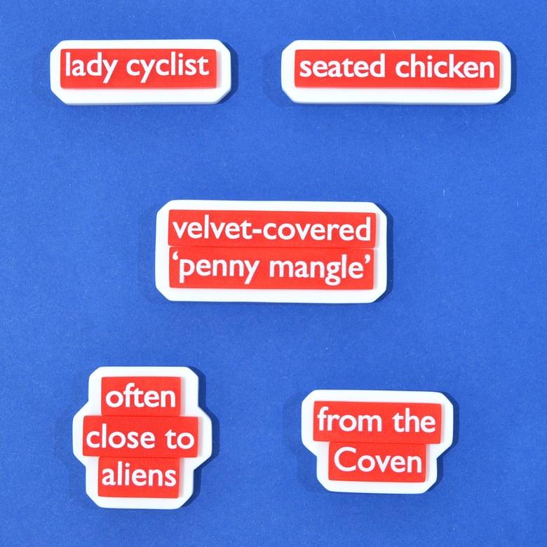 Image of Random Phrase Brooches Group 5