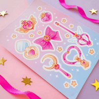 Image 1 of Sailor Moon accessories sticker sheet 