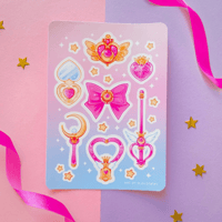 Image 3 of Sailor Moon accessories sticker sheet 