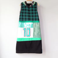 Image 2 of greens plaid hoodie ten 10/12 10 party tenth 10th birthday bday tank sleeveless dress 
