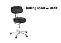 Rolling Stool w. Back