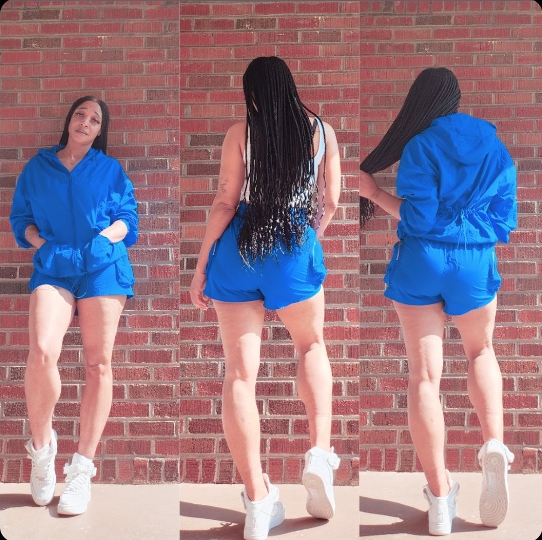 Image of Windbreaker Jacket Set (Blue)