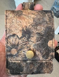 Image 1 of Crossbody cell Phone Strap- Black Floral Cork