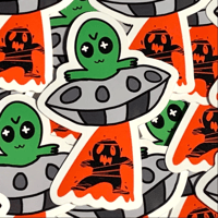 uwu Alien Sticker