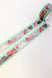 Image 1 of  Washi Tape - Strawberry kitties 