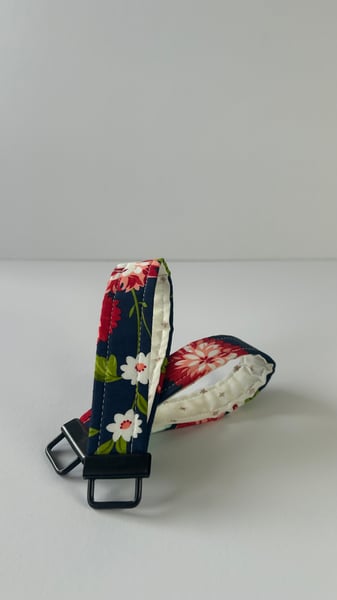 Image of Bonnie and Camille Scrumptious navy floral fabric key fobs- FREE SHIPPING!