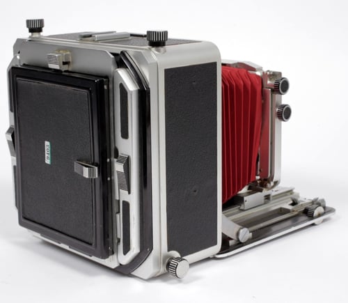 Image of MPP MK VIII 4X5 camera W/ 150mm lens + holders + Fresh Film NEW BELLOWS #9403