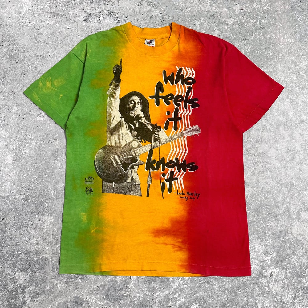 Bob Marley 1990's 'Who Feels It, Knows It' Tie Dye T-Shirt