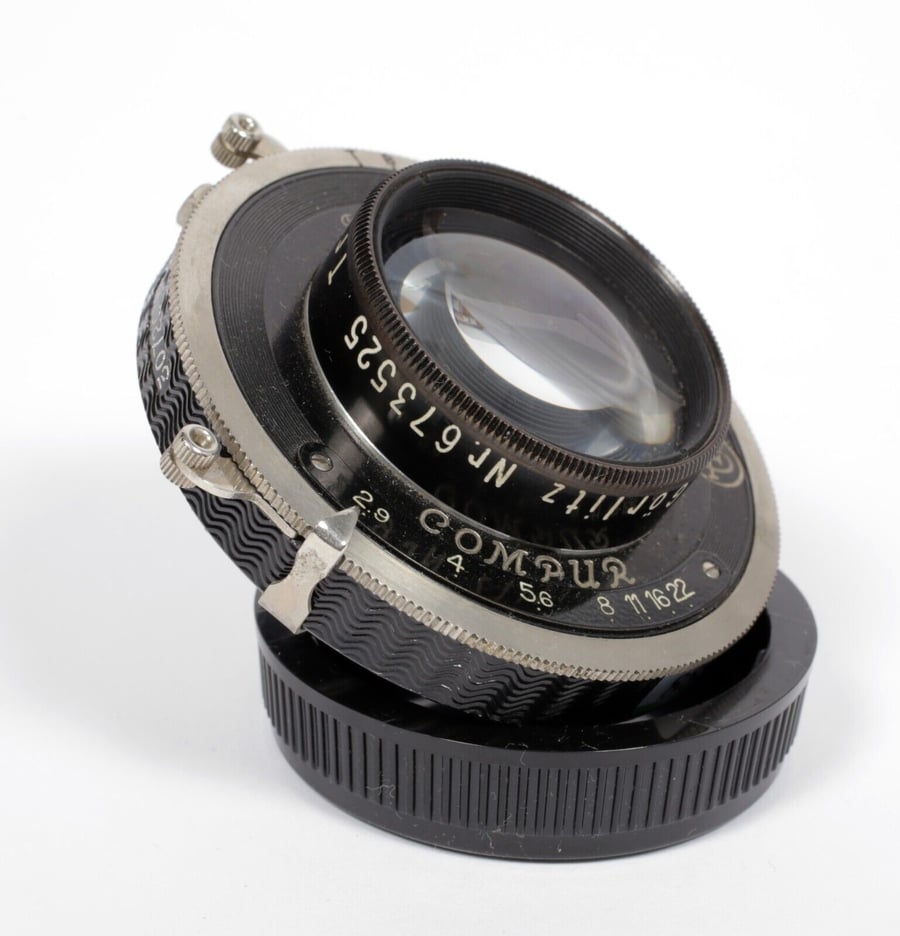 Image of Meyer Gorlitz 105mm F2.9 Trioplan lens in Compur #1 shutter #8882