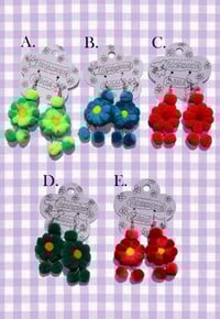 Image 1 of Anamone Flower Earrings