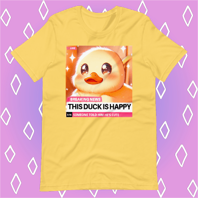 Image of Breaking News: This Duck Is Happy! (Unisex T-Shirt) 