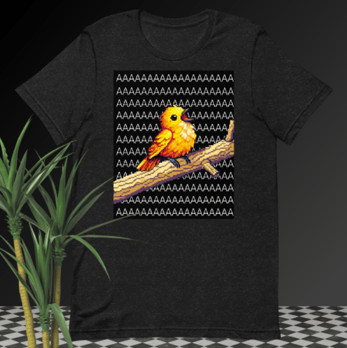 Image of AAAAAA Bird Meme T Shirt Unisex