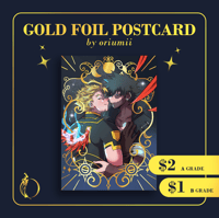 Gold Foil Dabihawks Postcard