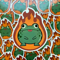 Image 3 of Fire Frog Sticker