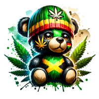 RASTA BEAR # 3 HOODIE