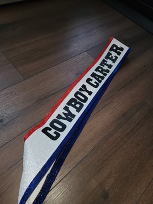 Image of Cowboy carter glitter sash 