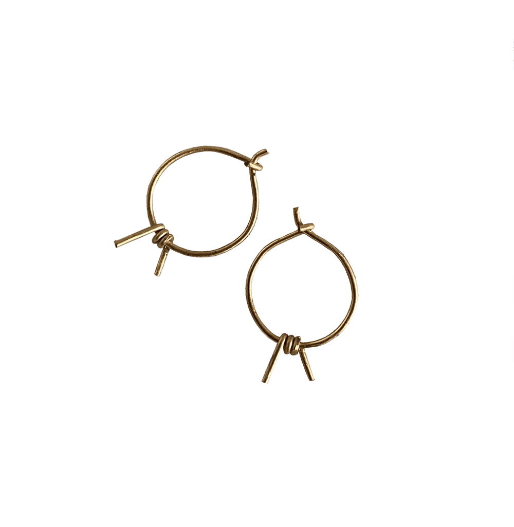 Image of Gold Barb Wire Earrings