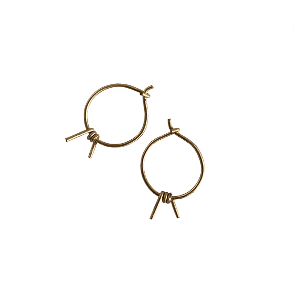 Image of Gold Barb Wire Earrings