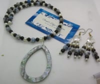 Image 1 of Grey Shell Necklace Set