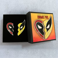 Image 2 of Deadpool & Wolverine Best Friends Enamel Pin Set