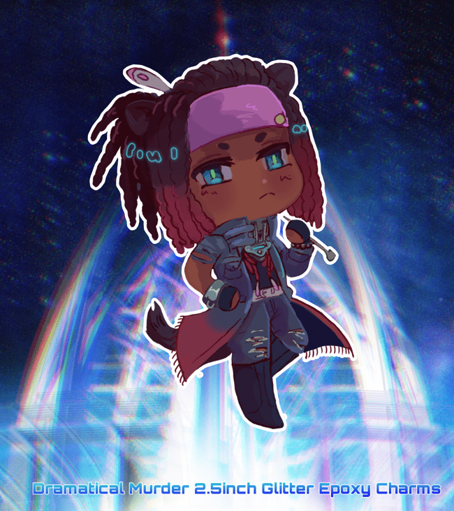DRAMAtical Murder 2.5 inch Glitter Epoxy Charms