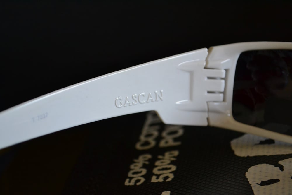Image of Vintage 1990's Oakley Gascan White & Silver Reflective Sunglasses