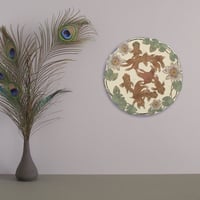Image 4 of Five Fantailed fish ceramic sgraffito wall art