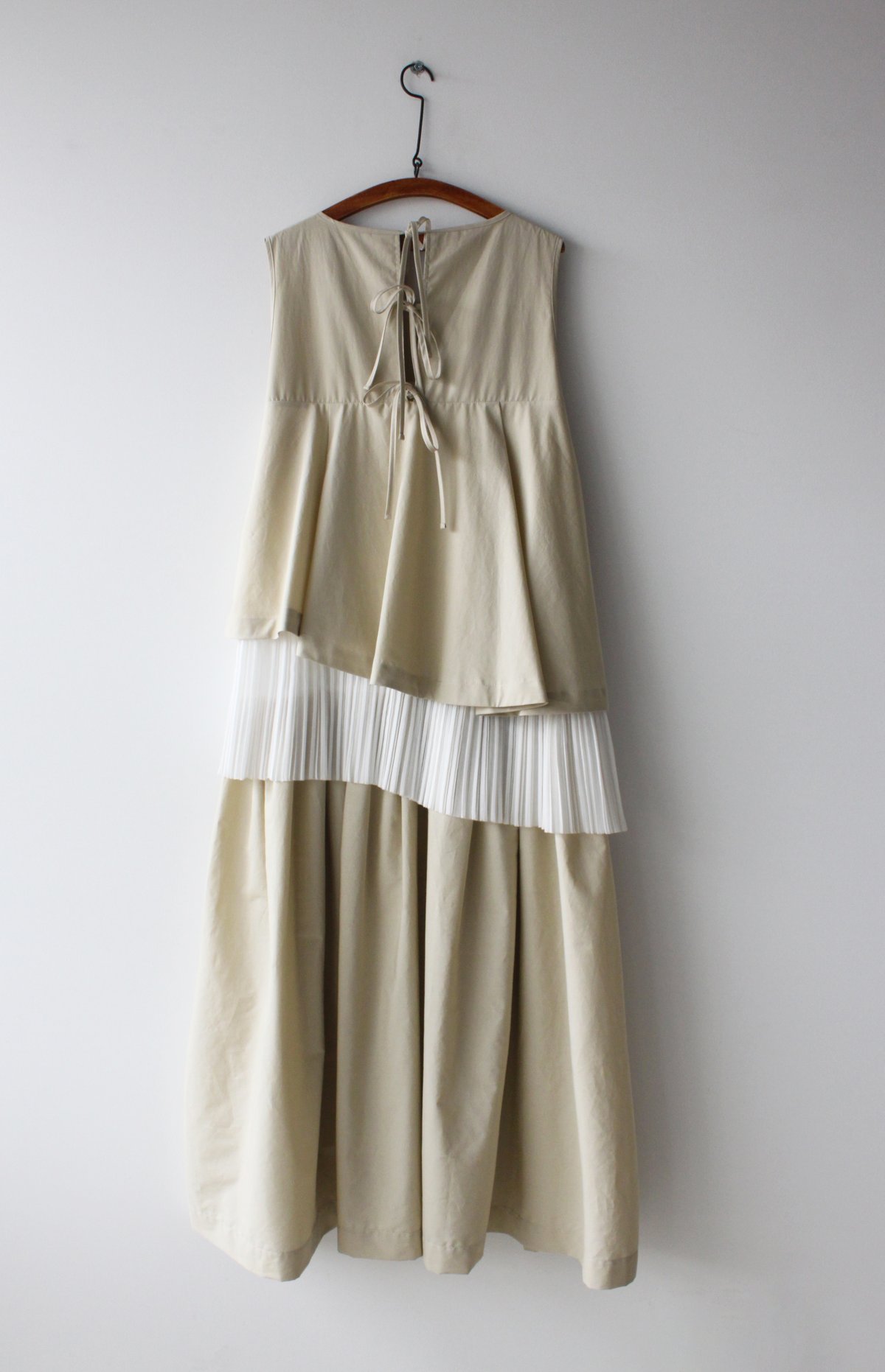 NEW SEASON- Cotton tiered pleated dress