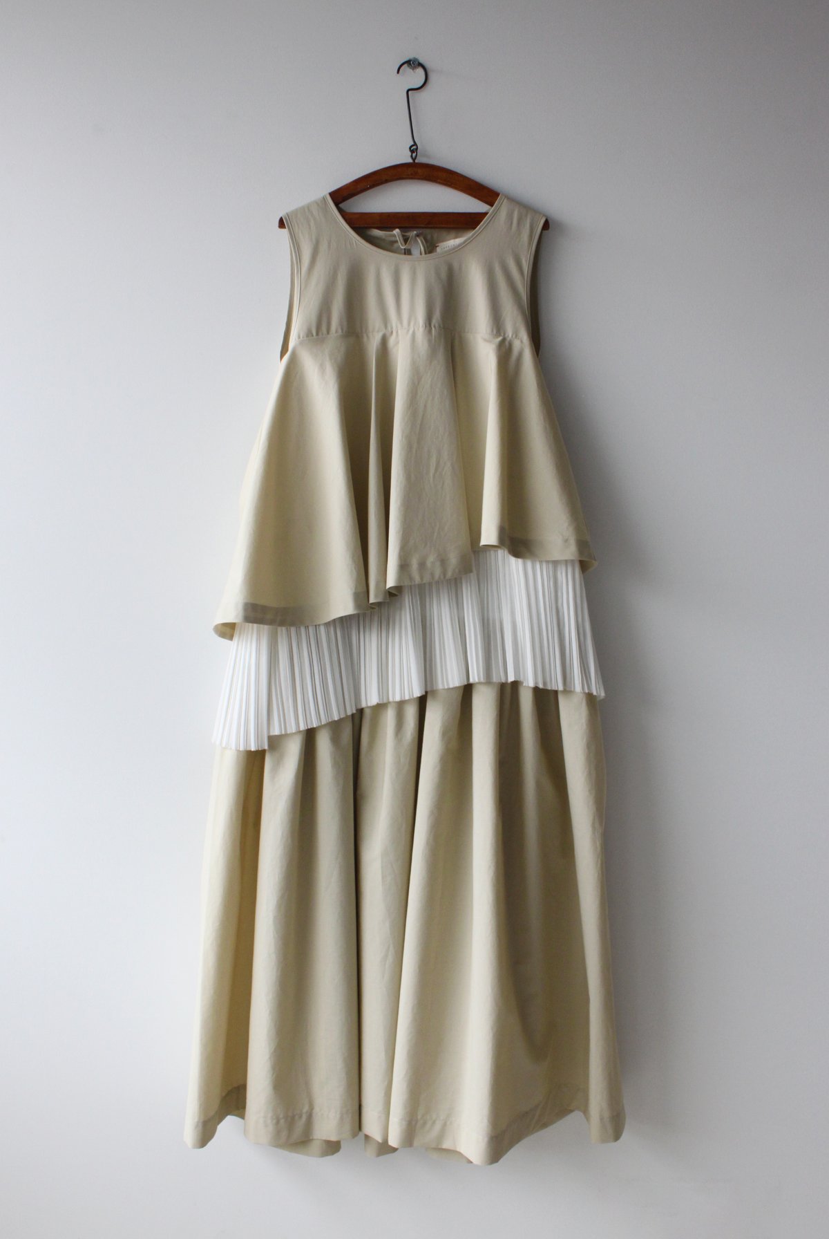 NEW SEASON- Cotton tiered pleated dress